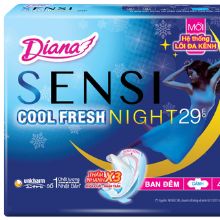 Băng vệ sinh Diana Sensi Cool Fresh Night 29cm 4 miếng (lốc 6 gói) giá sỉ