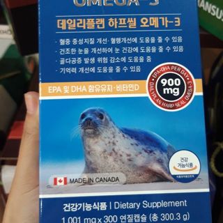 Dầu Cá Omega 3 Hàn Quốc (hộp 1 lọ 300 viên)