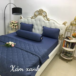 Bộ Ga Gối Trơn Thun Lạnh Hàn Quốc (4 món) giá sỉ