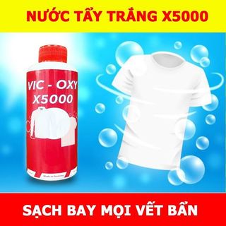 Tẩy trắng quần áo, tẩy nấm mốc quần áo Vic oxy X5000, nước tẩy trắng quần áo, vết ố quần áo đa năng thần thánh giá sỉ - giá bán buôn giá sỉ