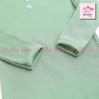 Bộ Body Dài Tay Thu Đông Cho Bé Trai Bé Gái Kwoo [TẶNG TURBAN] Áo Liền Quần Body Cho Trẻ Sơ sinh Trai Gái Thun Gân Len Tăm