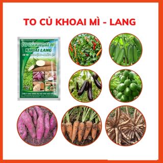 Combo 20 gói Phân bón To củ khoai mì khoai lang nuôi củ lớn nhanh, hạn chế thối củ, nứt củ, to củ, dài củ, hàm lượng tinh bột cao, nặng ký.