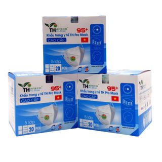 KHẨU TRANG Y TẾ TH PRO MASK 95+ NGƯỜI LỚN - 50 HỘP/THÙNG
