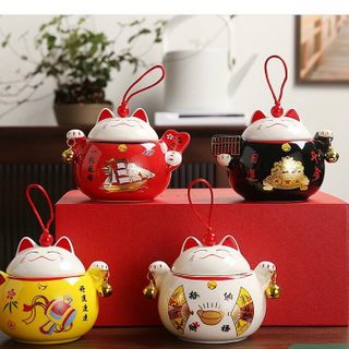 HŨ ĐỰNG MỨT TẾT MÈO MAY MẮN
