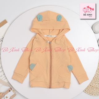 Áo khoác len cho bé gái bé trai trẻ sơ sinh Hàn Quốc [Hot] Áo khoác nỉ cho bé trai gái trẻ em len tăm tai gấu khủng Long