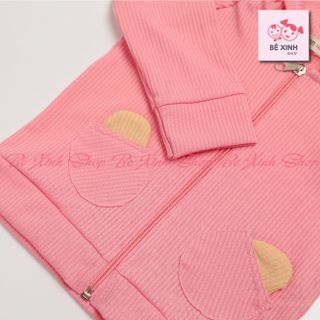 Áo khoác len cho bé gái bé trai trẻ sơ sinh Hàn Quốc [Hot] Áo khoác nỉ cho bé trai gái trẻ em len tăm tai gấu khủng Long