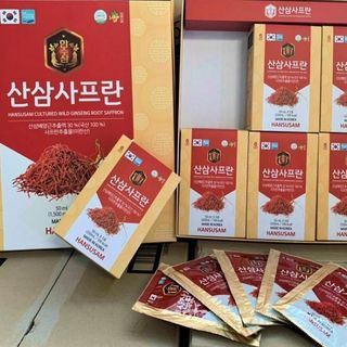 Nước hồng sâm núi nhụy hoa nghệ tây Hàn Quốc (Hộp 30 gói x 50ml)