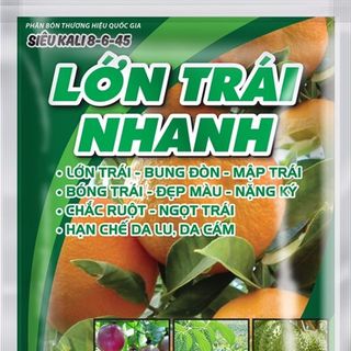 Combo 1 thùng 20 gói Phân bón Lớn trái nhanh nuôi trái non lớn nhanh, hạn chế thối trái, nứt trái, sáng bóng, đặc ruột, chắc hạt, nặng ký, thơm ngon, đậm vị.