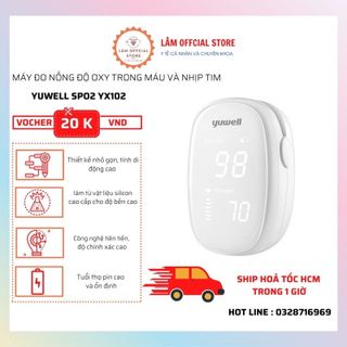 Máy đo nồng độ oxi trong máu Yuwell YX102 hàng chính hãng, bảo hành 24 tháng giá sỉ