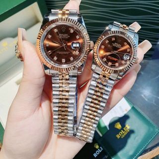 ĐỒNG HỒ ROLLEX CƠ CAO CẤP COUPLE NIỀNG TRƠN