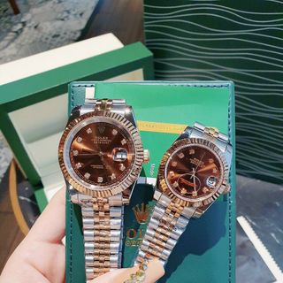 ĐỒNG HỒ ROLLEX CƠ CAO CẤP COUPLE NIỀNG TRƠN