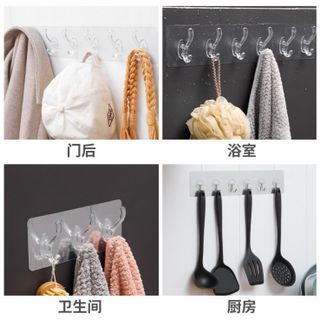 Móc 6 chấu dán tường