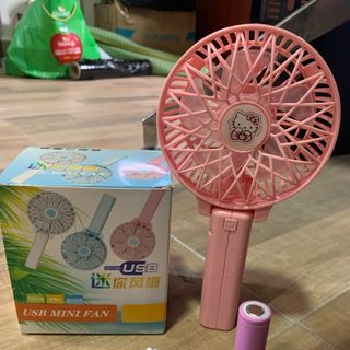 Quạt Mini cầm Tay Tích Điện 3 Chế Độ Gió