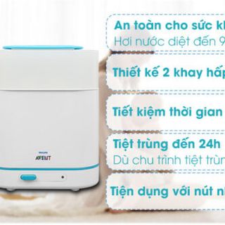Máy tiệt trùng bình sữa Philips Avent 3 in 1 SCF284.02