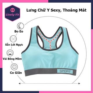 Áo Bra Sport Khoét Lưng Gym Yoga Thể Thao Sẵn Lót Ngực, Bra Tập Thoáng Khí Thấm Hút Mồ Hôi EZT giá sỉ