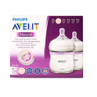 SET 2 Bình sữa Philips Avent Natural 125ml bằng nhựa, không có BPA
