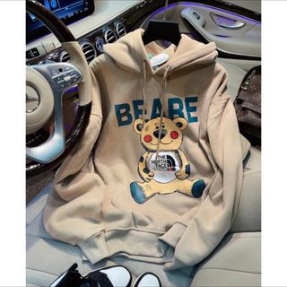 Áo hoodie tay phồng cánh dơi in Gấu trẻ trung, năng động