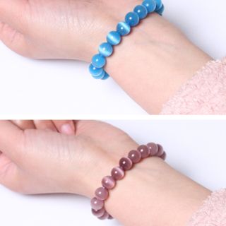 Chuỗi đeo tay đá mắt mèo dễ thương