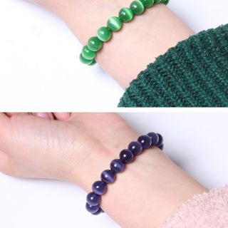 Chuỗi đeo tay đá mắt mèo dễ thương