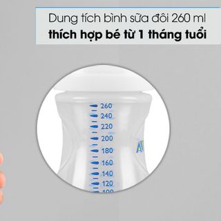 Bình sữa Philips Avent Natural 260ml bằng nhựa, không có BPA