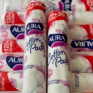 Bông Tẩy Trang AURA 150Miếng