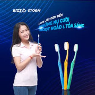 Bàn chải Bizs+ Storm - Lông chỉ tơ nha khoa siêu mềm, siêu êm, cán trong chống mốc tuyệt đối giá sỉ