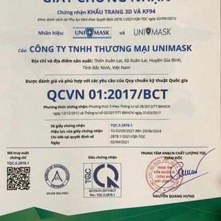 Khẩu trang 4 lớp kháng khuẩn KF94 Unimask