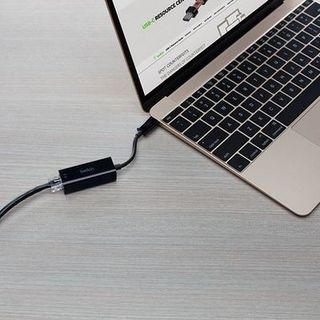 Chuyển Type C Sang Ethernet (LAN) Belkin F2CU040btBLK Siêu Bền 15 cm