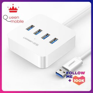 Bộ chia USB 3.0 ra 4 cổng hỗ trợ nguồn DC 5V/2A độ dài 0.5-1.5m UGREEN CR118 giá sỉ