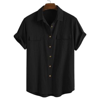 Áo đũi nam cổ bẻ Sơ mi đũi Áo có cổ túi hộp