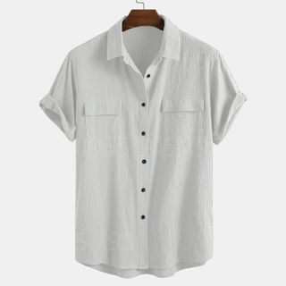 Áo đũi nam cổ bẻ Sơ mi đũi Áo có cổ túi hộp