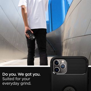 Ốp lưng Spigen Rugged Armor Matte Black cho iPhone 11 Pro Max