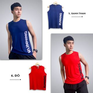 Áo Sát Nách Thể Thao Nam Áo Ba Lỗ Tanktop 5 Màu RUNNING