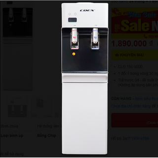 Cây nước nóng lạnh Coex CW-7112