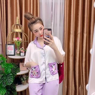 Đồ bộ nữ mặc nhà pijama Satin cánh dơi