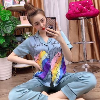 Đồ bộ nữ mặc nhà pijama Satin