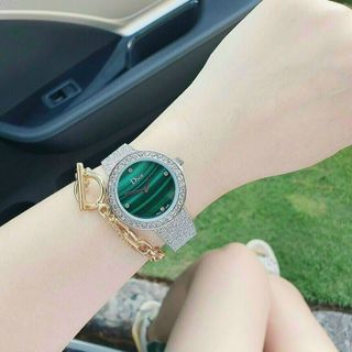 ĐỒNG HỒ DlOR BẠC LƯỚI NỮ XINH