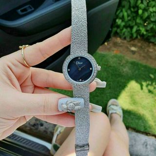 ĐỒNG HỒ DlOR BẠC LƯỚI NỮ XINH