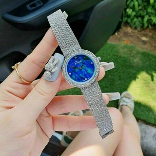 ĐỒNG HỒ DlOR BẠC LƯỚI NỮ XINH