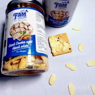 Bánh ngọt Famcookie hạnh nhân giòn tan 120gram và 300gram giá sĩ liên hệ,