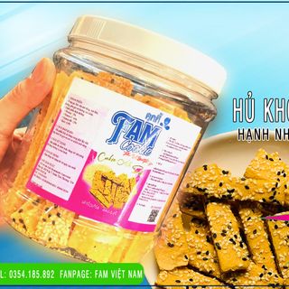 Bánh ngọt Famcookie hạnh nhân giòn tan 120gram và 300gram giá sĩ liên hệ,