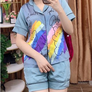 Pijama Satin đổ bộ nữ mặc nhà