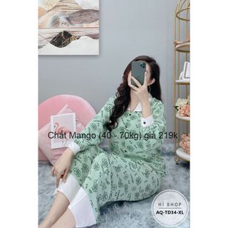 Đồ bộ nữ tay dài cao cấp chất vải Mango TD34 - Hí