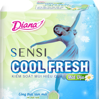 Băng vệ sinh Diana Sensi Cool Fresh kiểm soát mùi mát dịu siêu mỏng không cánh 8 miếng (lốc 6 gói) giá sỉ