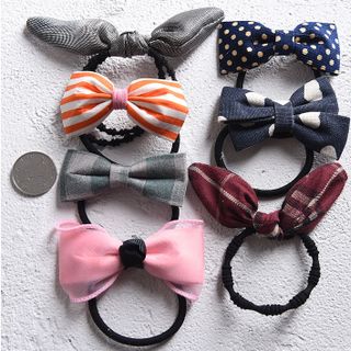 Cột tóc đủ mẫu mix nhiều mẫu