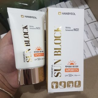 Kem chống nắng cho da nhạy cảm Hanbyeol Sports Power Sun Block 50ml