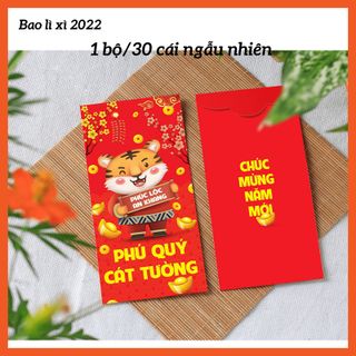 [ Sale Tết ] Combo 30 Bao Lì Xì Tết Nhâm Dần 2022 Siêu Đẹp