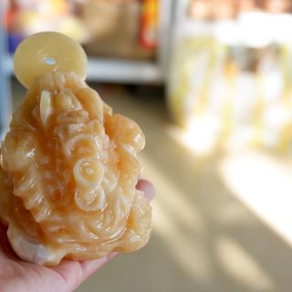 Thiềm thừ ngọc hoàng long 8cm size nhỏ để bàn