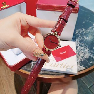 ĐỒNG HỒ CARTlER DA ĐỎ NỮ CAO CẤP