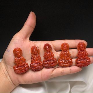 Quan âm ngọc cẩm thạch đỏ